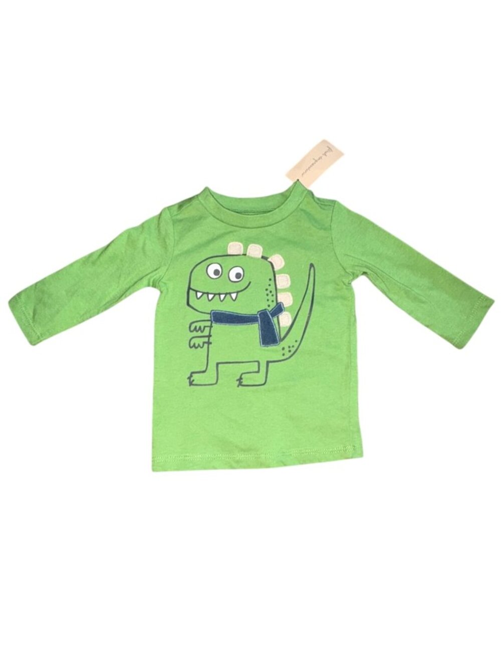 First Impressions Infant, Soft, Long Sleeve-T-shirt-Dinosaur-Green-Size 3/6M-NWT